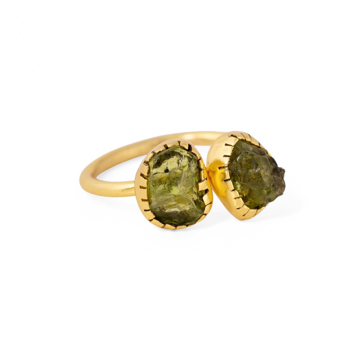 Peridot Twins Ring