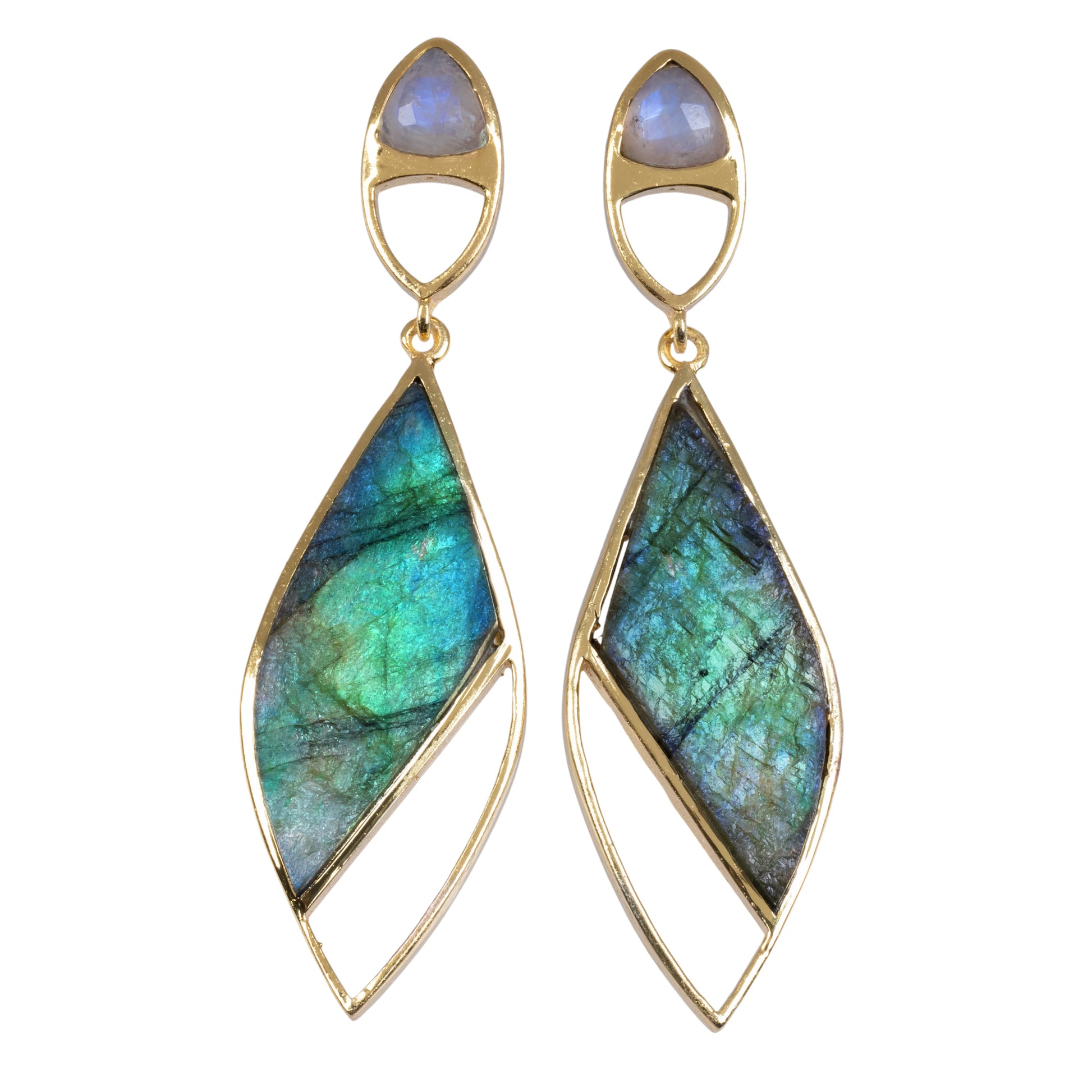 Labradorite Earrings - RIHA Jewels