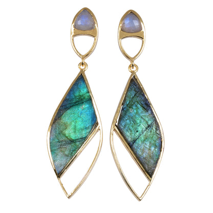 Labradorite Earrings - RIHA Jewels