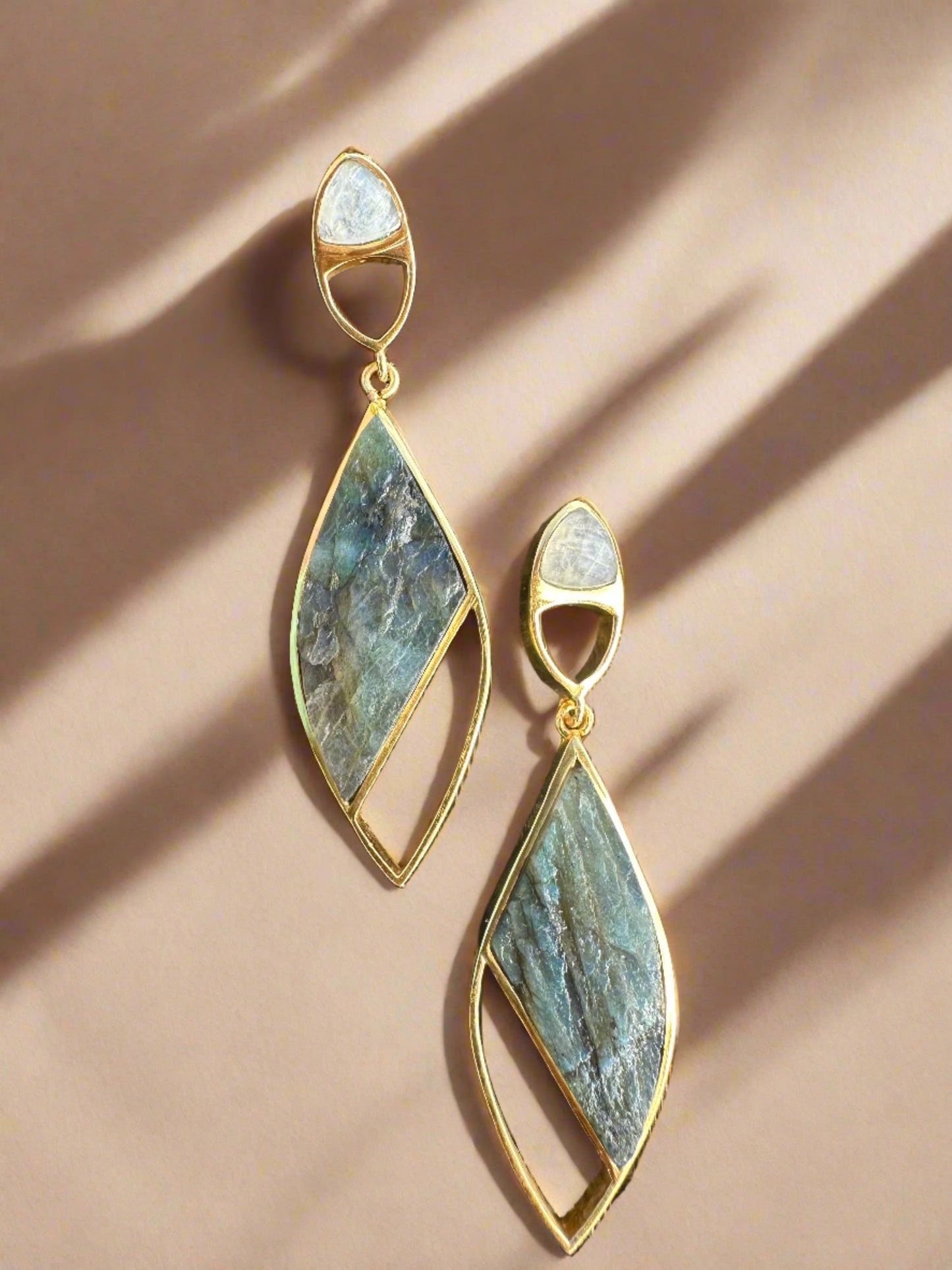 Double Stone Vine Earrings