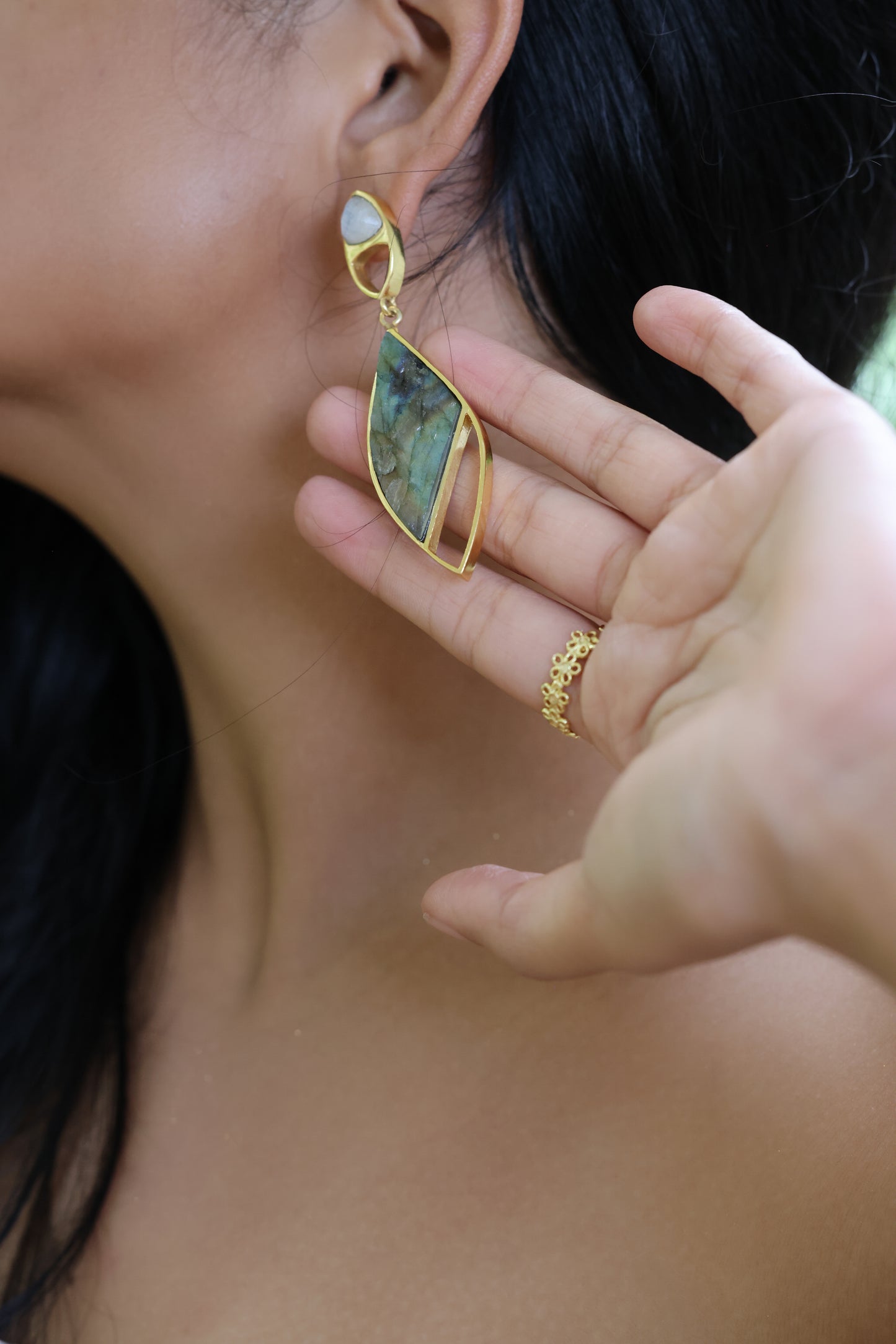 Labradorite Earrings - RIHA Jewels